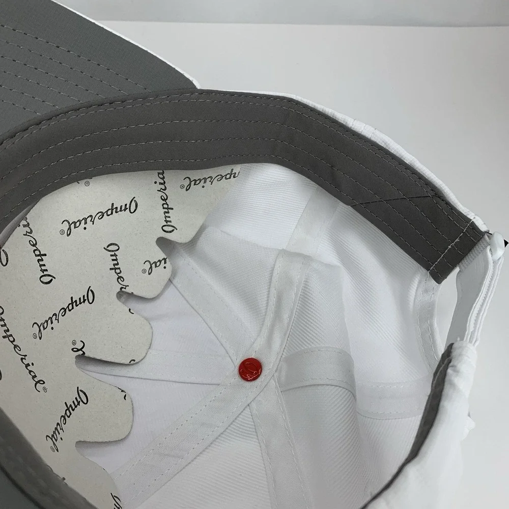 Rocking Chair Hat White Imperial True Fit Adjustable OSFA Baseball Cap NEW